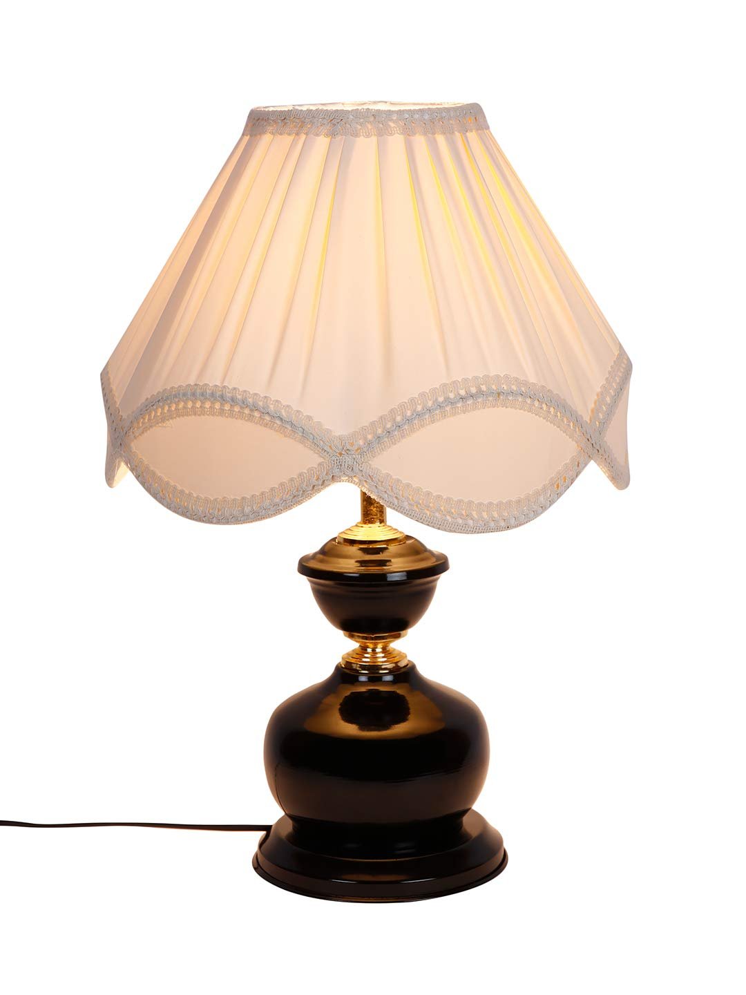 Off-White Vinatge Shade Iron lamp (12x16.5) Inches -16