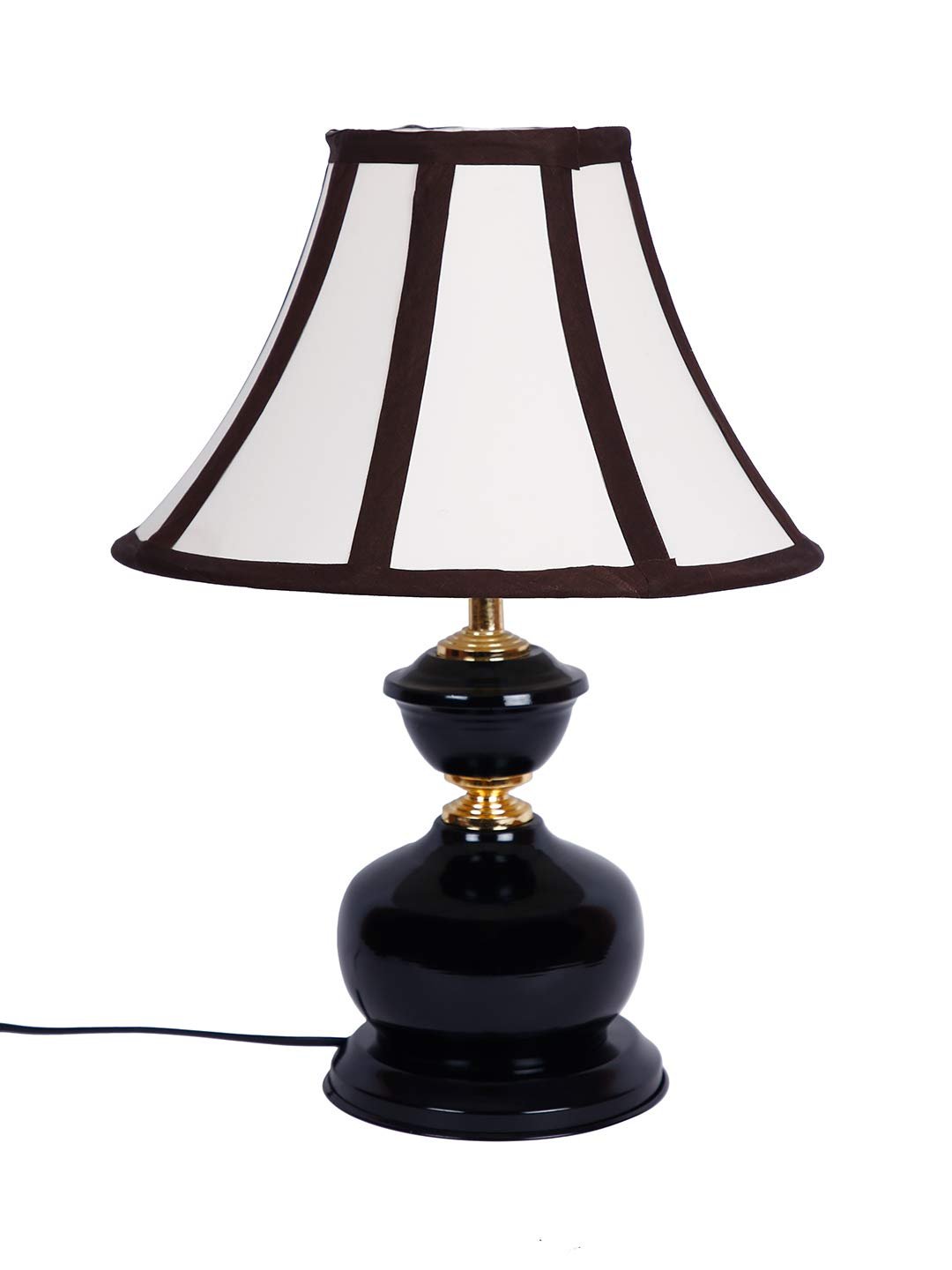 Multicolor Cotton Table lamp with Iron Lamp (12x16.5) Inches -18