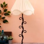 Off-White Vinatge Shade Iron Arm lamp (12×25.2) Inches -19