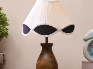 Vintage Multicolor Shade with Round Wood Base (12×16) inches -27