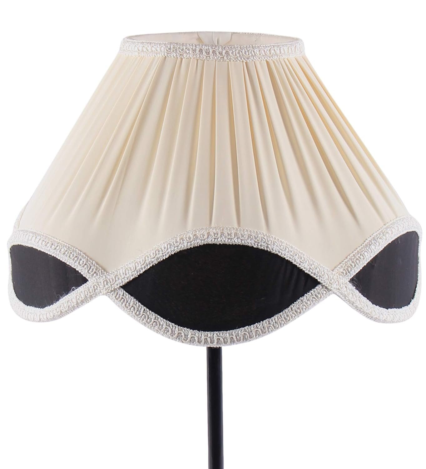 Vinatge Off-White Cotton Iron Table lamp (12x17) Inches -36