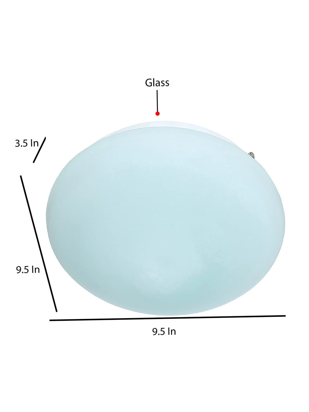 Milky Glass Flush Mounted Lamp