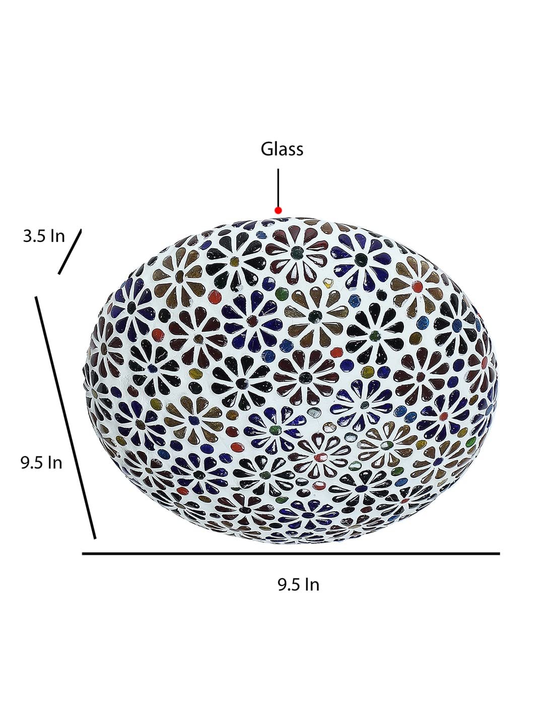 Multicolor Glass Mosaic Flush Mounted Lamp (FC03)