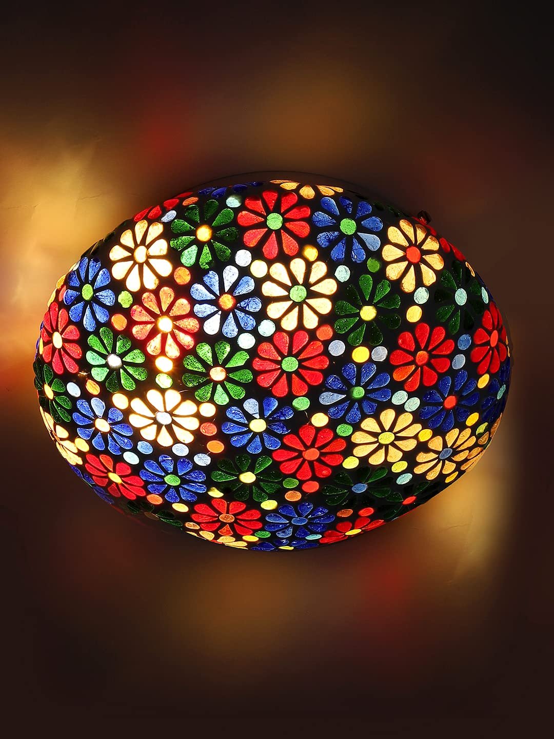 Multicolor Glass Mosaic Flush Mounted Lamp (FC03)