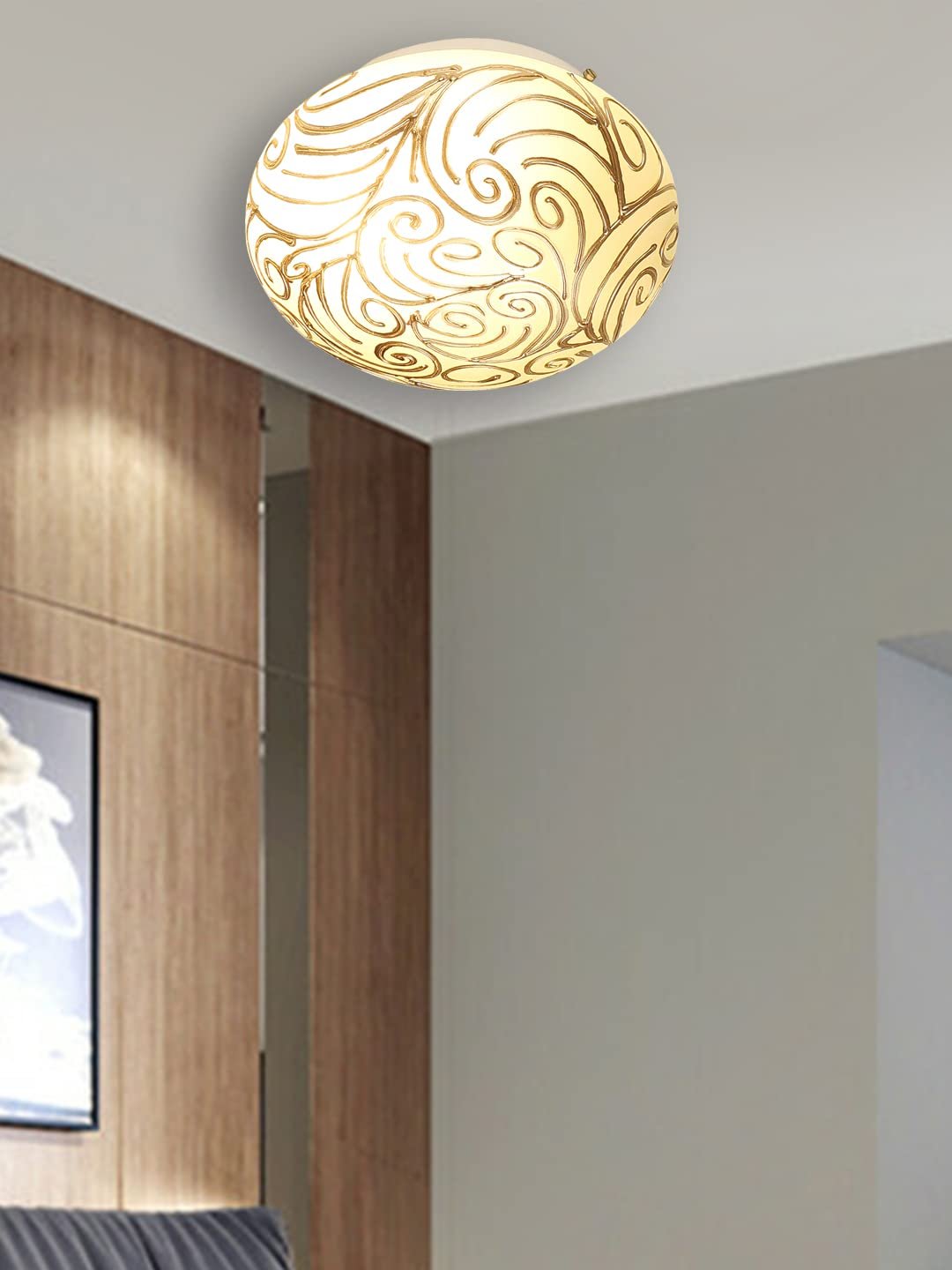 Multicolor Glass Mosaic Flush Mounted Lamp (FC)