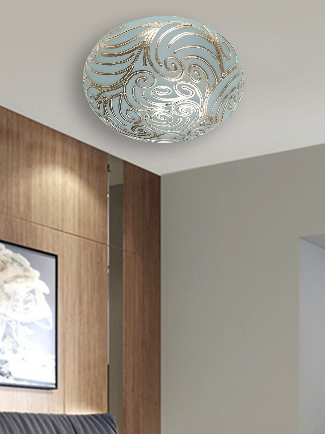 Multicolor Glass Mosaic Flush Mounted Lamp (FC)