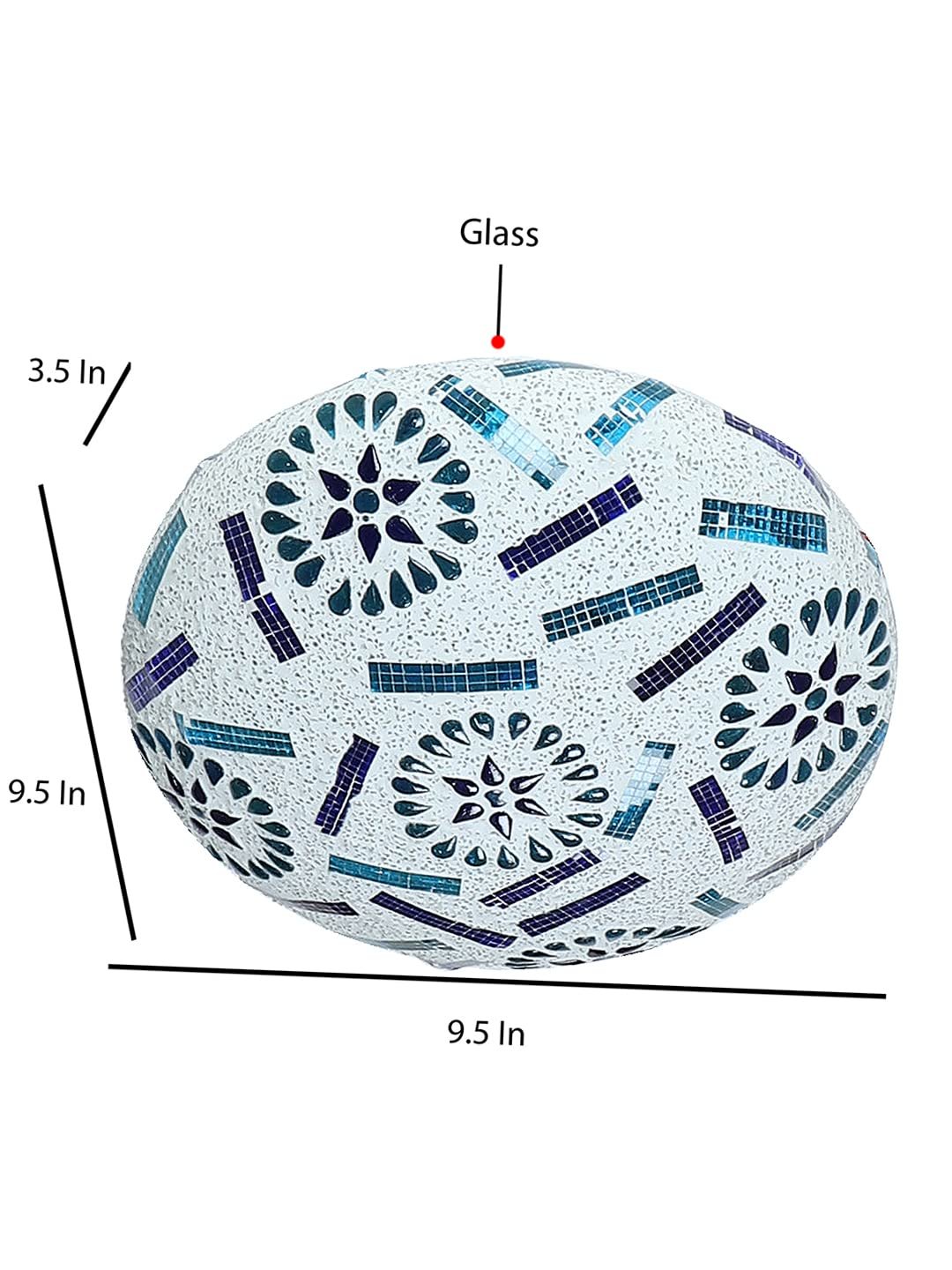 Golden Glass Mosaic Flush Mounted Lamp