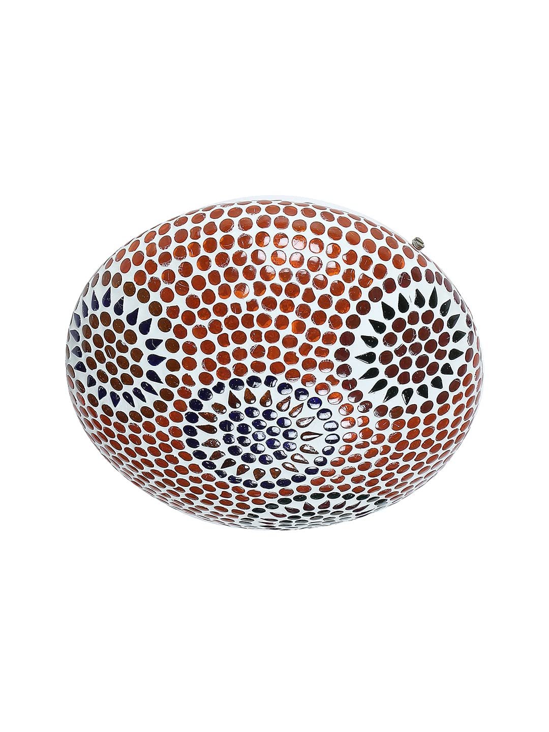 Blue Mosaic Glass Flush Mounted Lamp