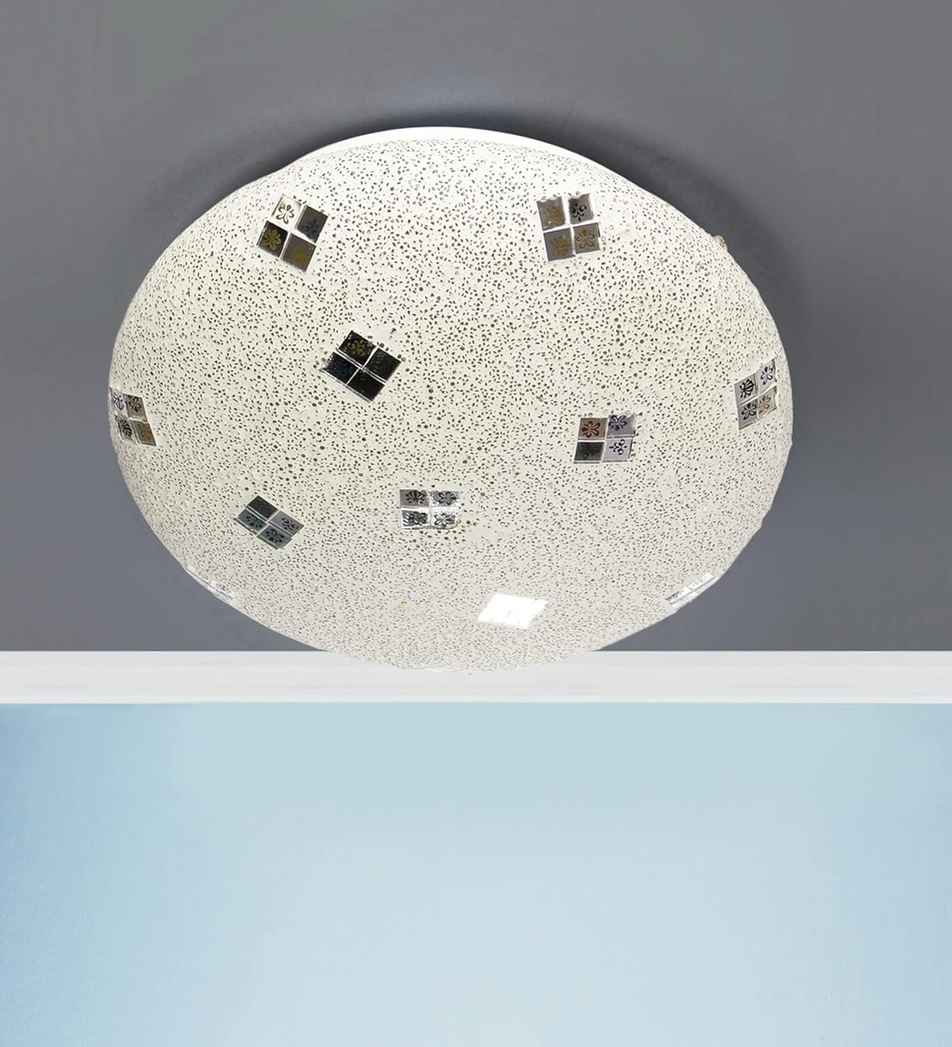 Multicolor Glass Mosaic Flush Mounted Lamp (FC09)
