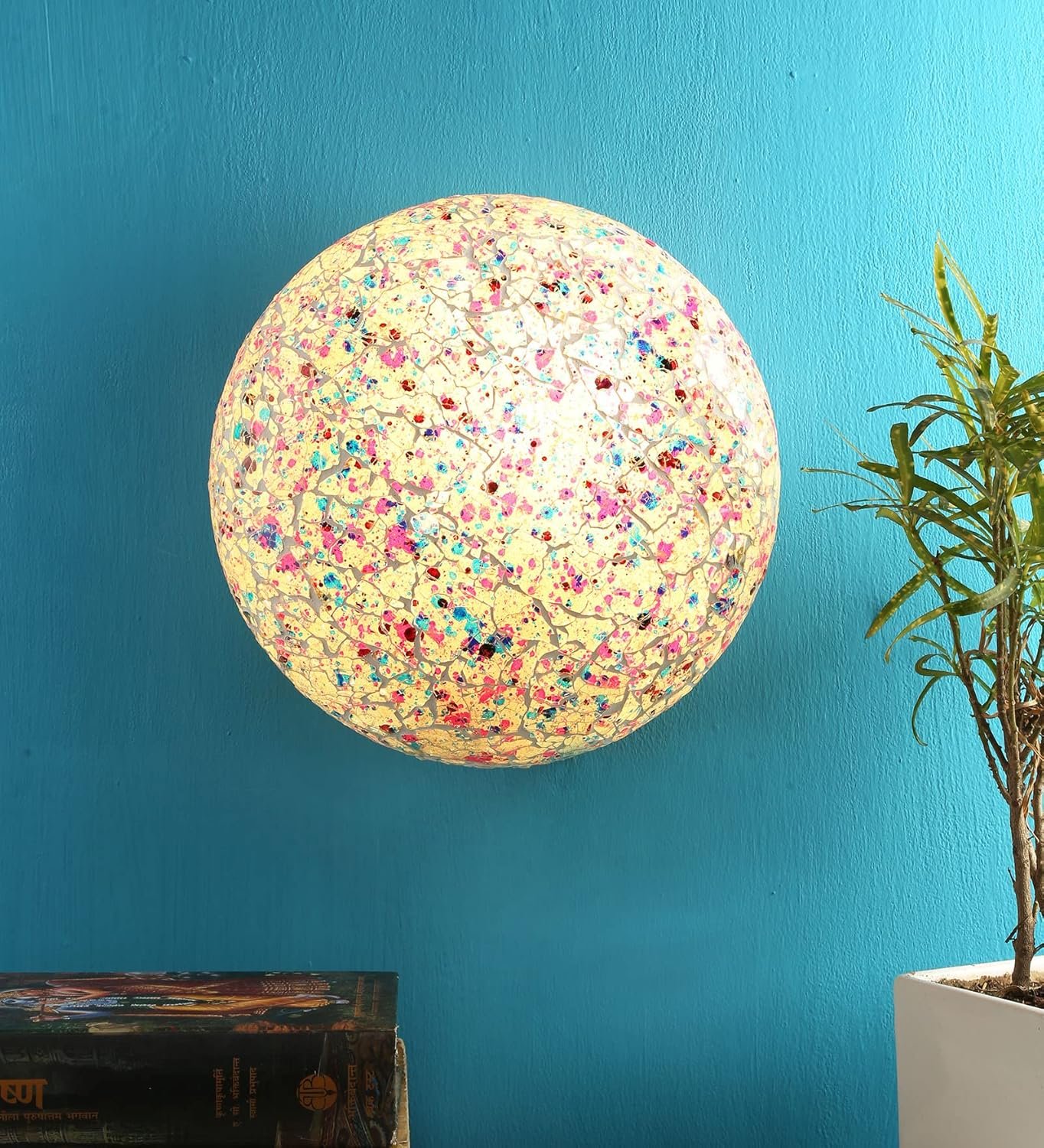 Multicolor Glass Mosaic Flush Mounted Lamp (FC11)