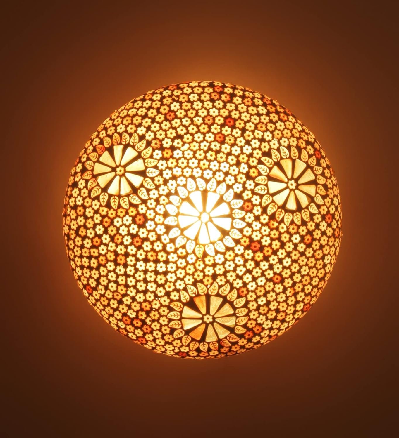 Multicolor Glass Mosaic Flush Mounted Lamp (FC12)