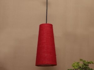 Maroon Jute Shade Hanging Lamp – (5×21 inches) Height Adjsutable