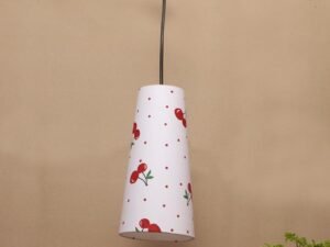 Multicolor Cotton Shade Hanging Lamp – – (5×21 inches) Height Adjsutable