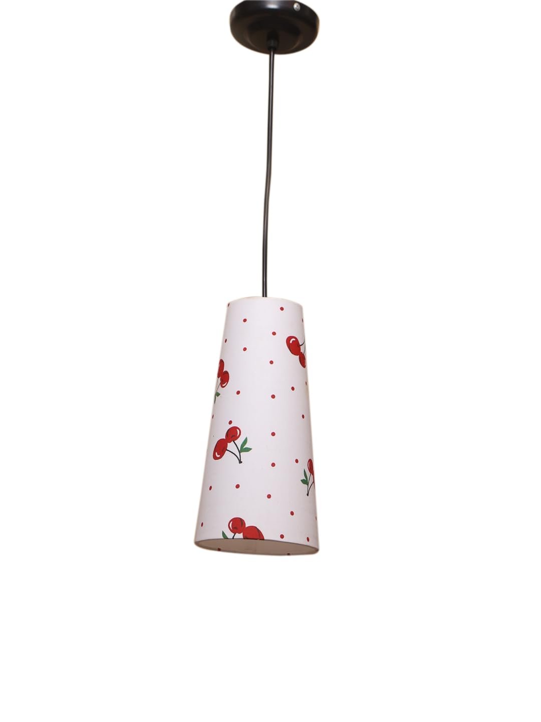 Multicolor Cotton Shade Hanging Lamp - - (5x21 inches) Height Adjsutable