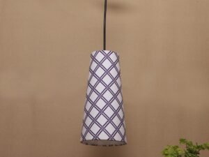 Multicolor Cotton Shade Hanging Lamp – – (5×21 inches) Height Adjsutable-A
