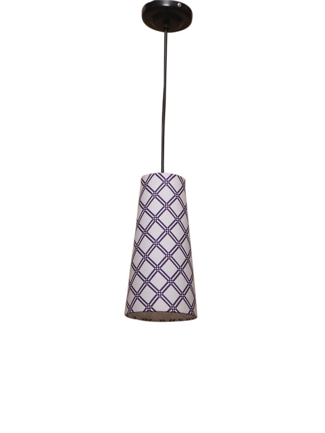 Multicolor Cotton Shade Hanging Lamp - - (5x21 inches) Height Adjsutable-B