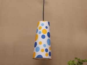 Multicolor Cotton Shade Hanging Lamp – – (5×21 inches) Height Adjsutable-C