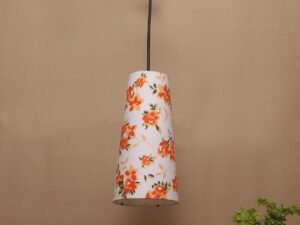 Multicolor Cotton Shade Hanging Lamp – – (5×21 inches) Height Adjsutable-D
