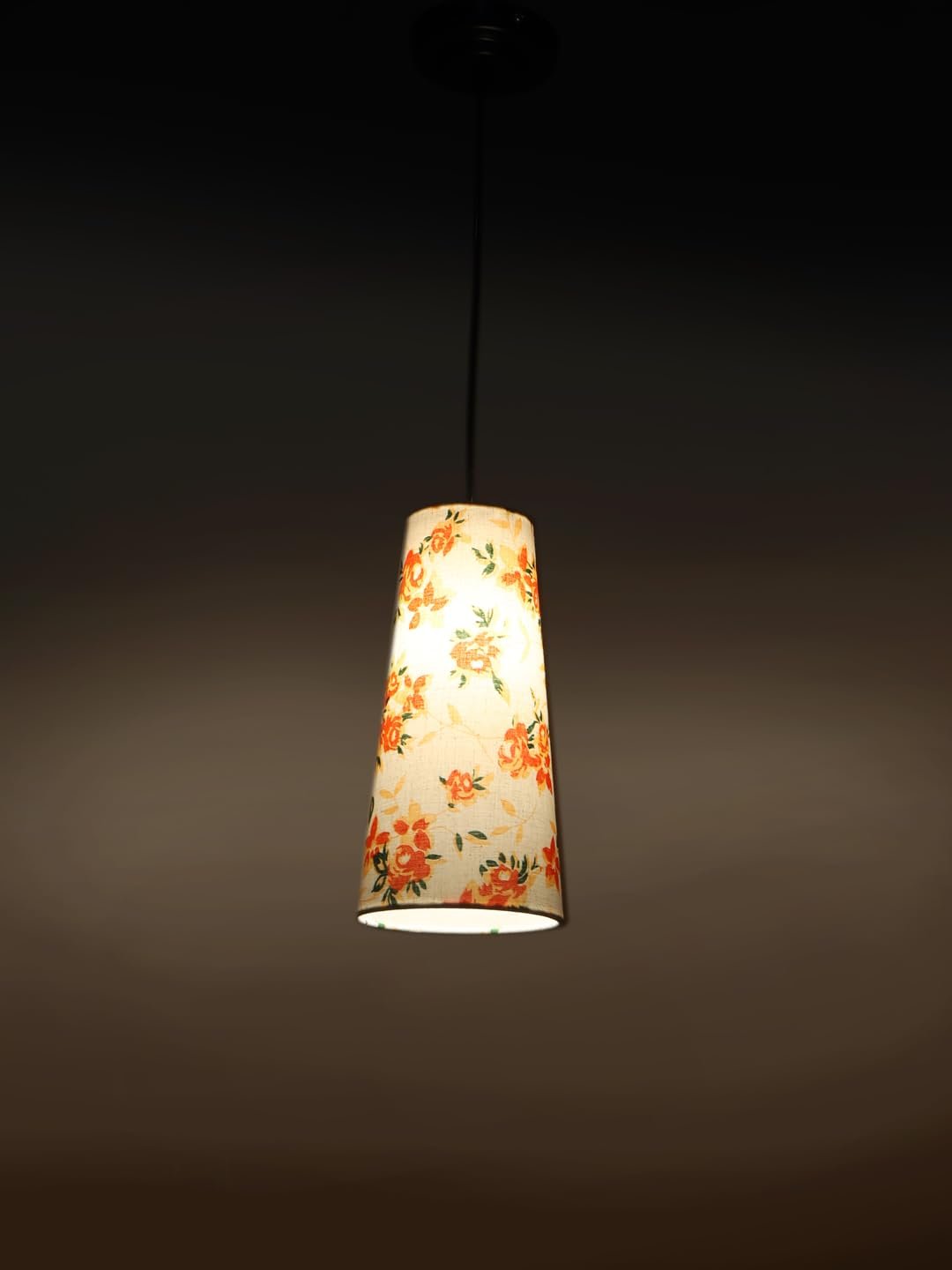 Multicolor Cotton Shade Hanging Lamp - - (5x21 inches) Height Adjsutable-D