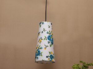 Multicolor Cotton Shade Hanging Lamp – (5×21 inches) Height Adjsutable-E