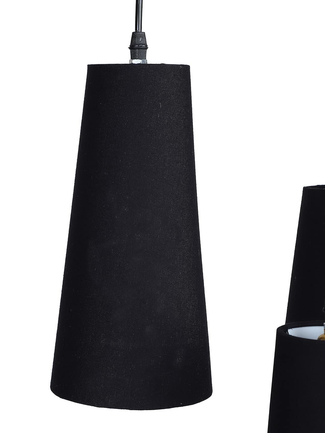 Black Cotton Cluster Hanging Lamp- (10x21 inches) Height Adjsutable