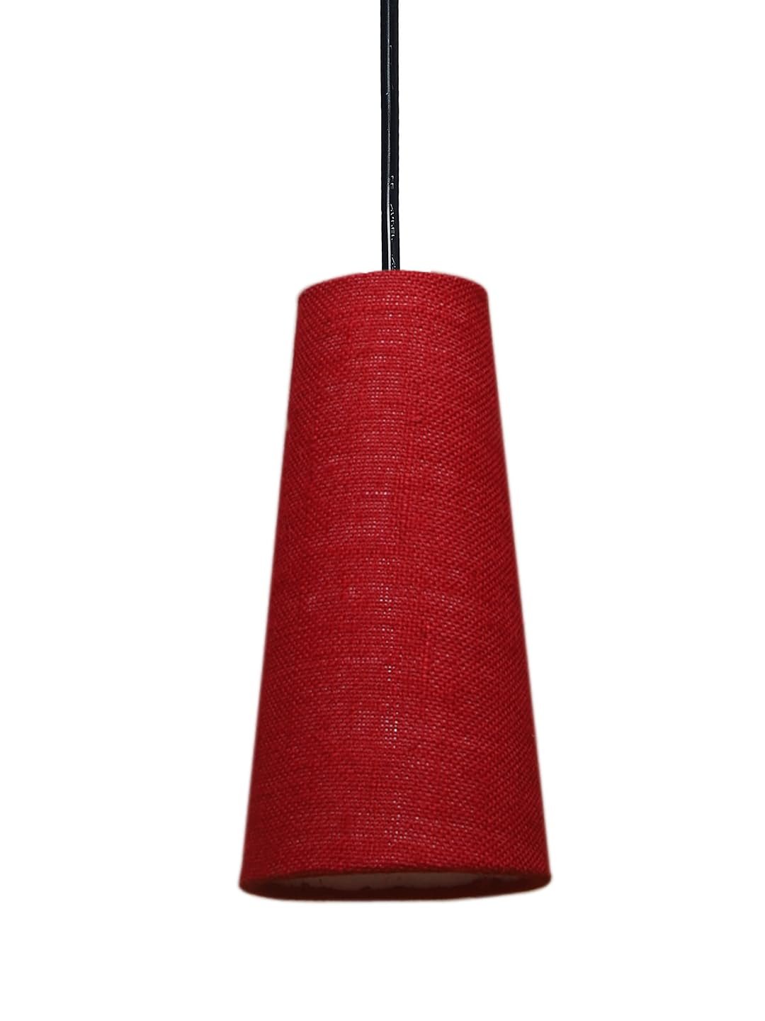 Maroon Jute Cluster Hanging Lamp - (10x21 inches) Height Adjsutable