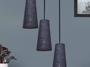 Blue Jute Cluster Hanging Lamp – – (10×21 inches) Height Adjsutable