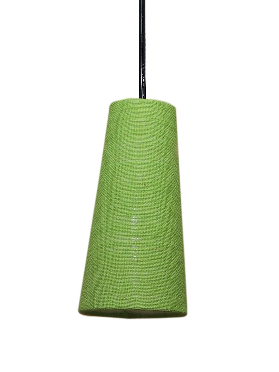Green Jute Cluster Hanging Lamp - - (10x21 inches) Height Adjsutable
