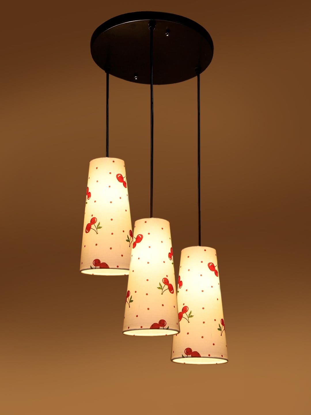 Multicolor Cotton Cluster Hanging Lamp - - (10x21 inches) Height Adjsutable-H