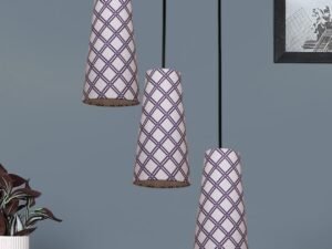 Multicolor Cotton Cluster Hanging Lamp – – (10×21 inches) Height Adjsutable-J