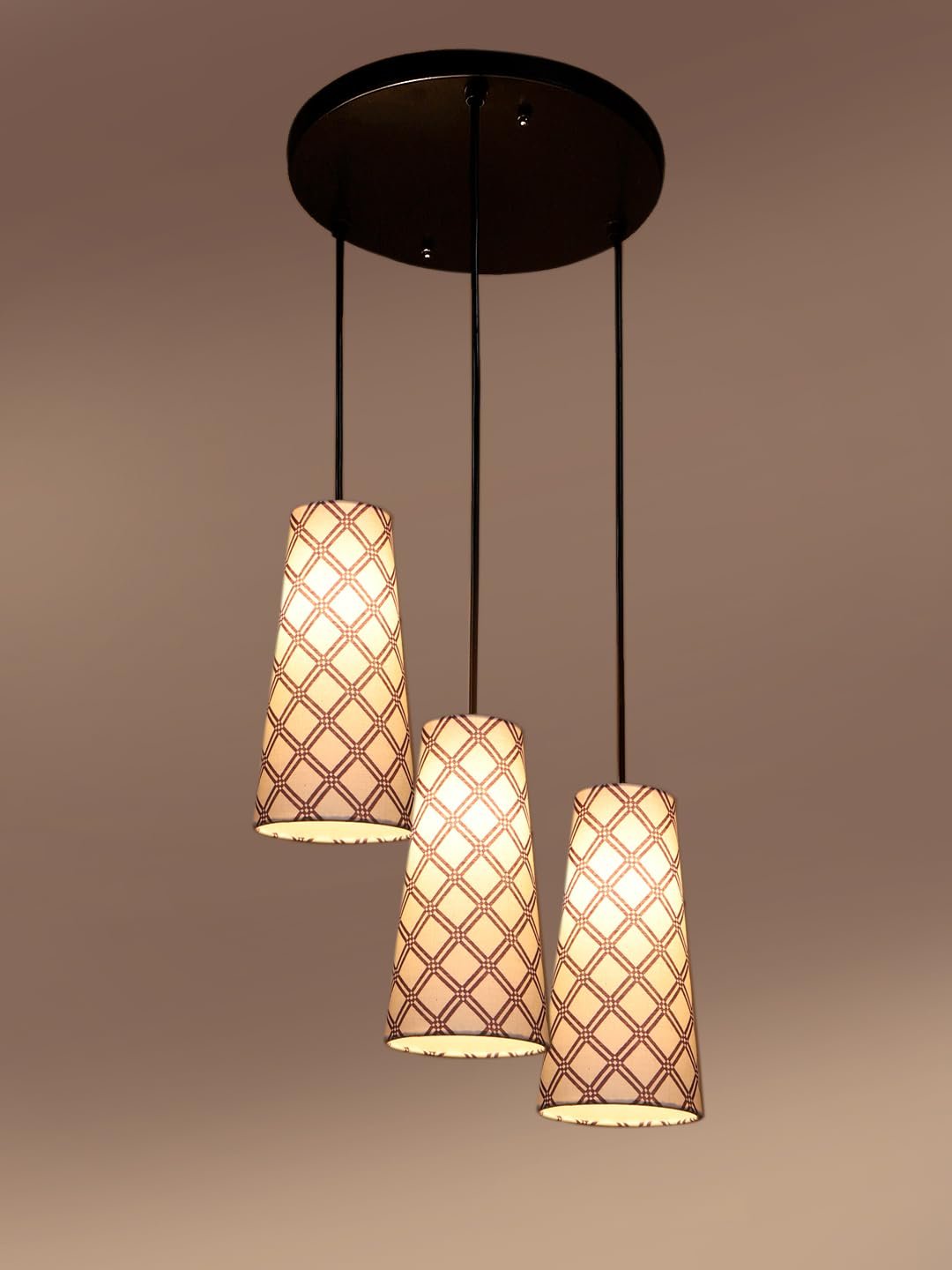 Multicolor Cotton Cluster Hanging Lamp - - (10x21 inches) Height Adjsutable-J