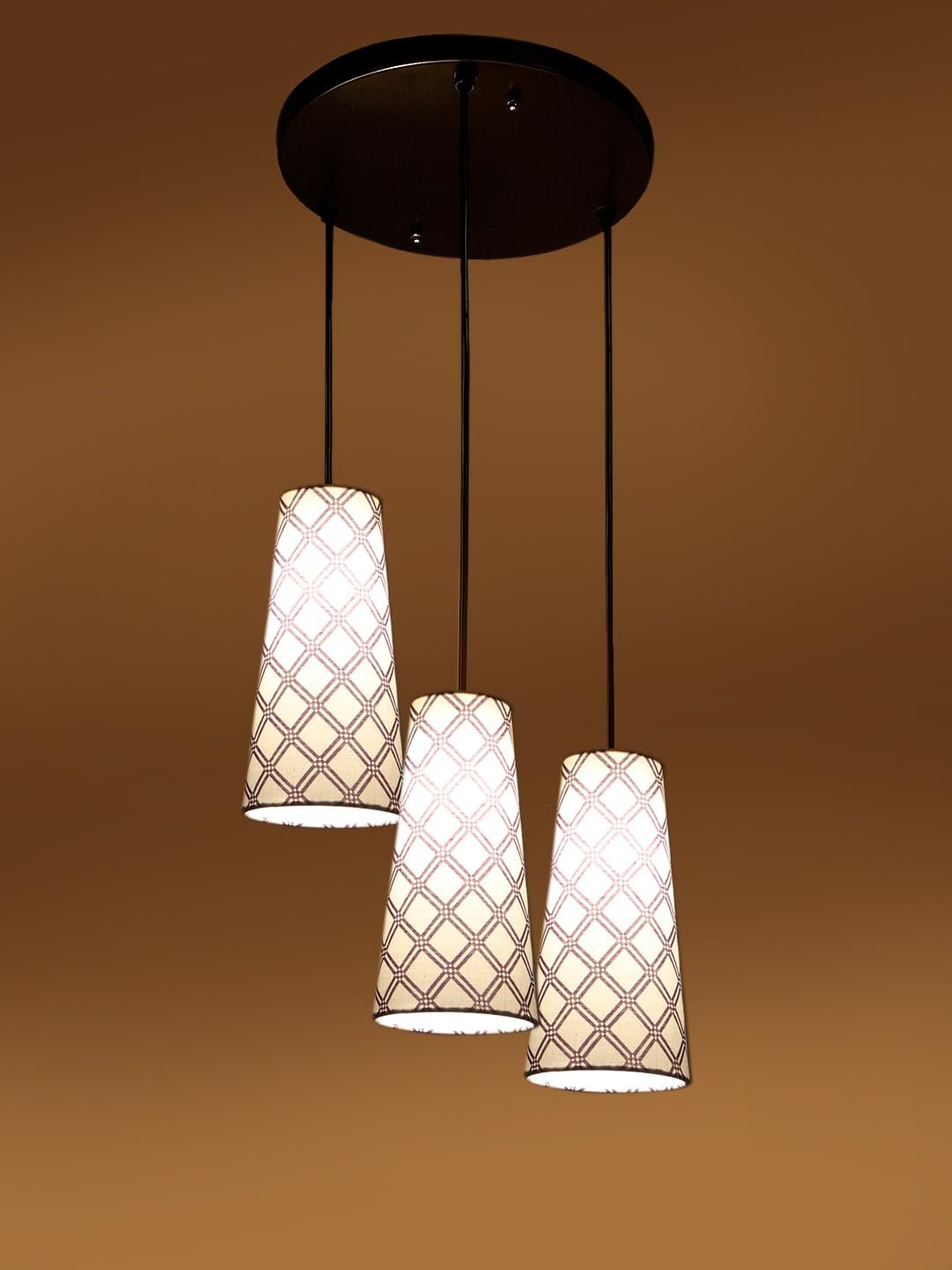 Multicolor Cotton Cluster Hanging Lamp - - (10x21 inches) Height Adjsutable-J