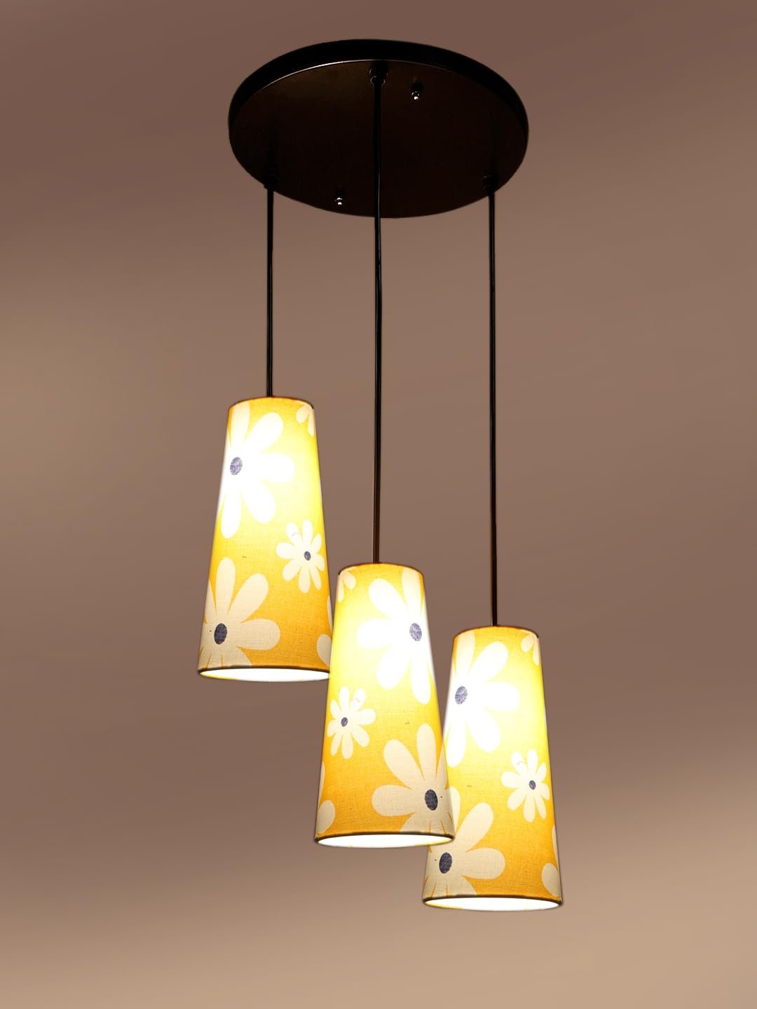 Multicolor Cotton Cluster Hanging Lamp - - (10x21 inches) Height Adjsutable-K