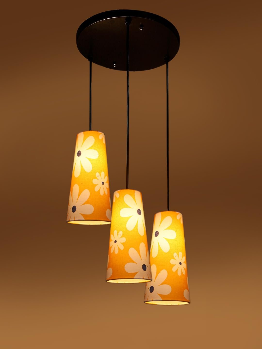 Multicolor Cotton Cluster Hanging Lamp - - (10x21 inches) Height Adjsutable-K