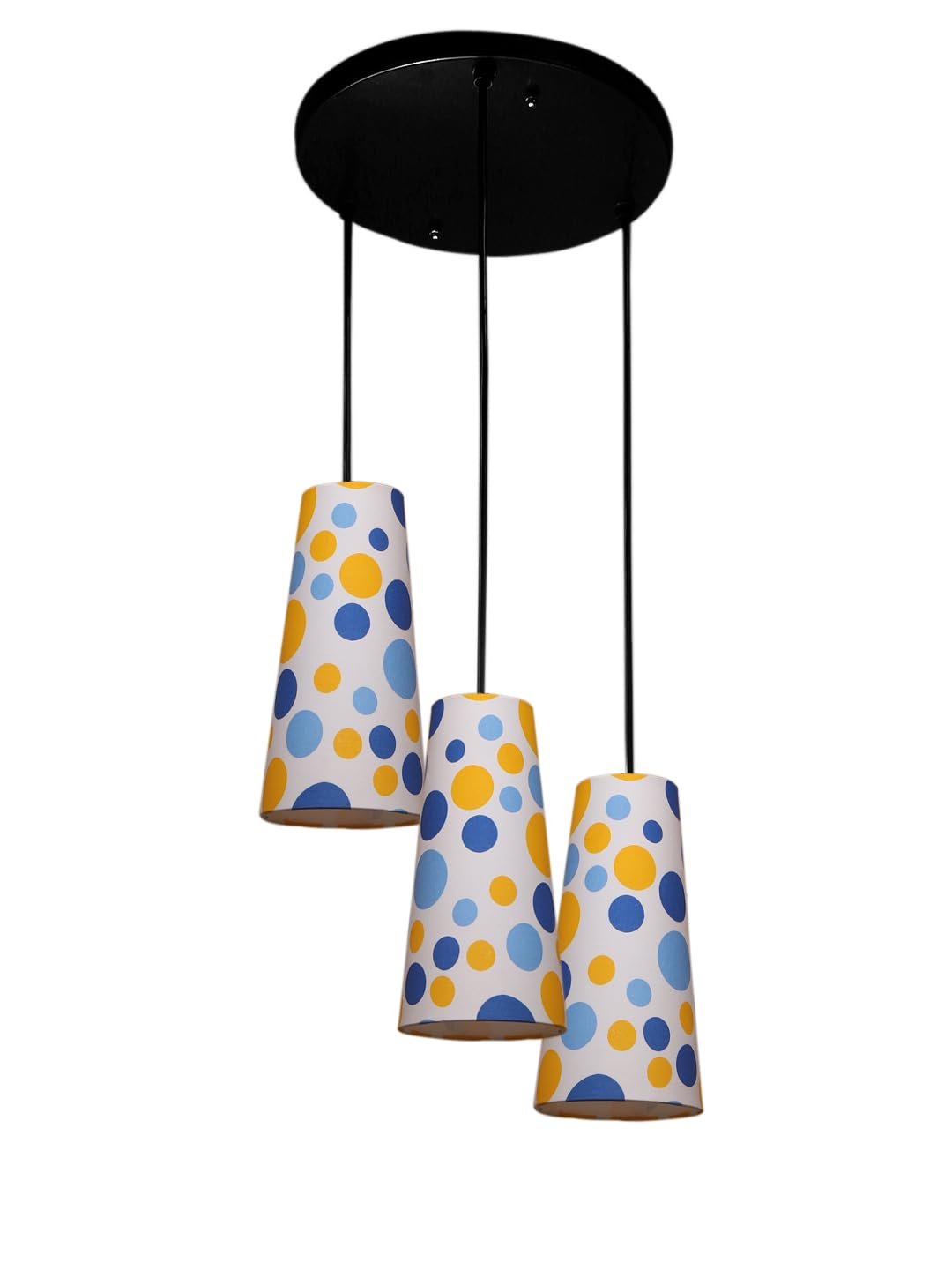Multicolor Cotton Cluster Hanging Lamp - - (10x21 inches) Height Adjsutable