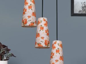 Multicolor Cotton Cluster Hanging Lamp – – (10×21 inches) Height Adjsutable-L