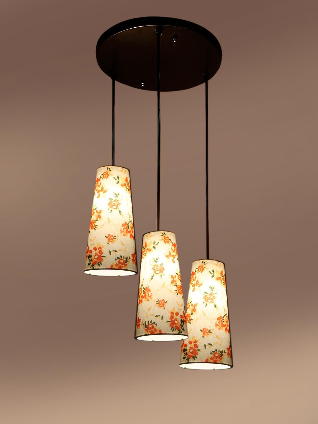 Multicolor Cotton Cluster Hanging Lamp - - (10x21 inches) Height Adjsutable-L