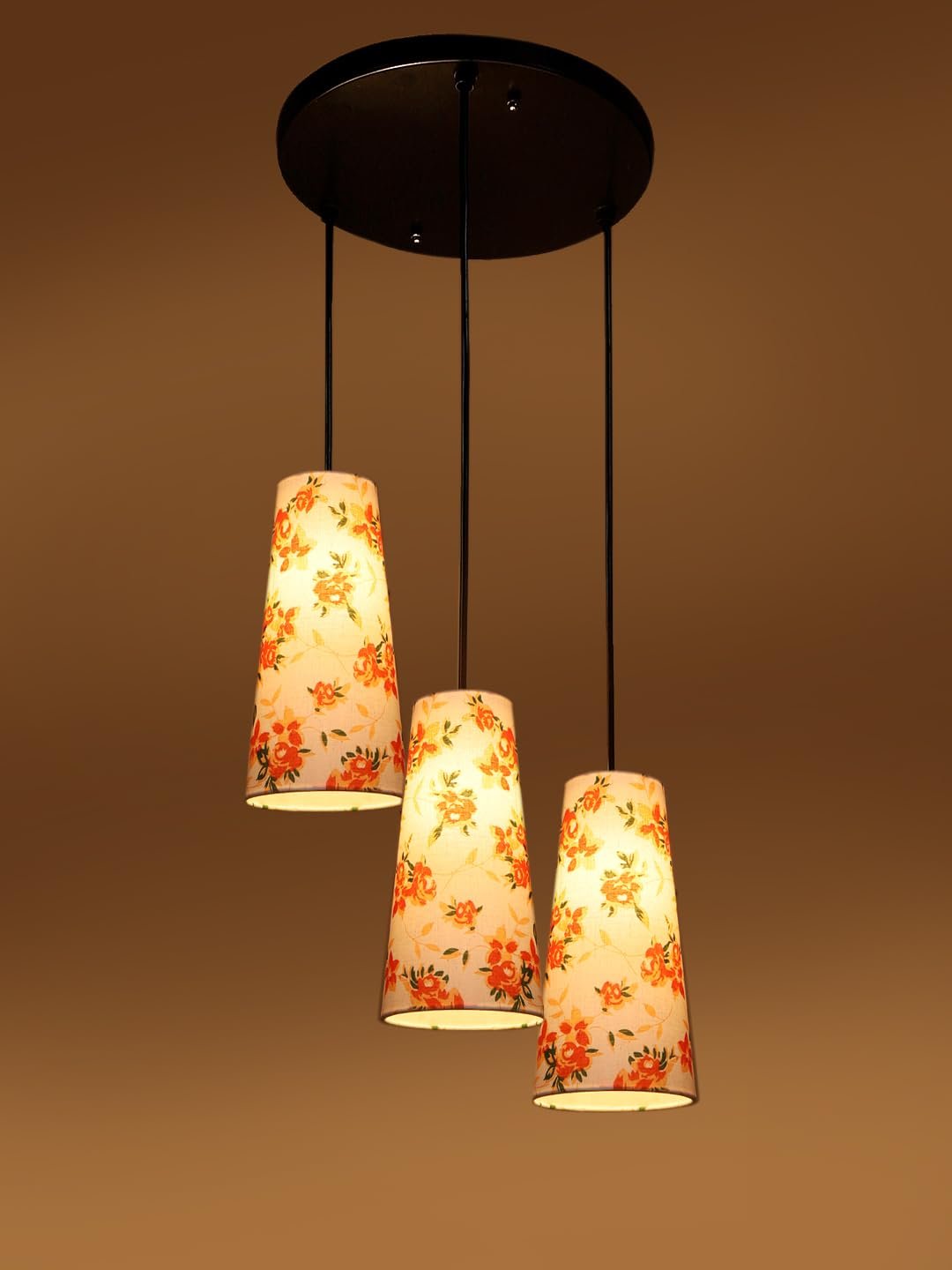 Multicolor Cotton Cluster Hanging Lamp - - (10x21 inches) Height Adjsutable-L