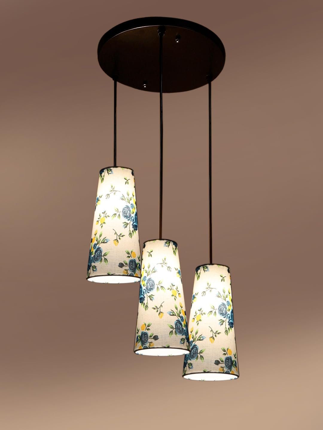 Multicolor Cotton Cluster Hanging Lamp - (10x21 inches) Height Adjsutable