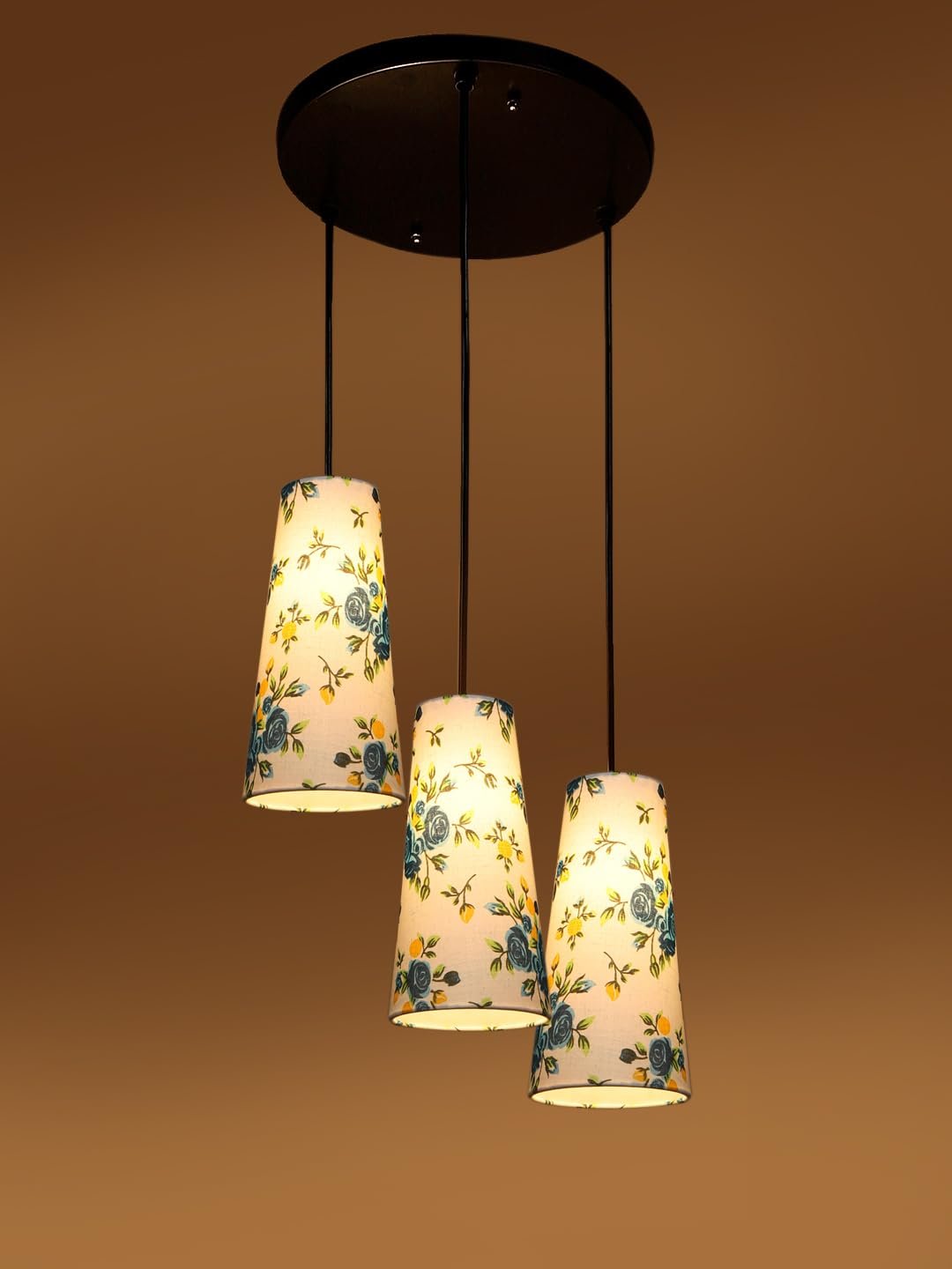 Multicolor Cotton Cluster Hanging Lamp - (10x21 inches) Height Adjsutable