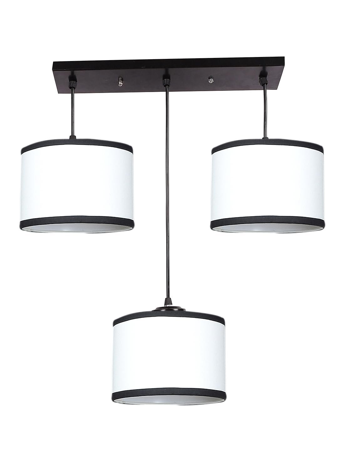 Multicolor Cotton Round Drum Cluster Hanging Lamp (15X3.25X20) Inches