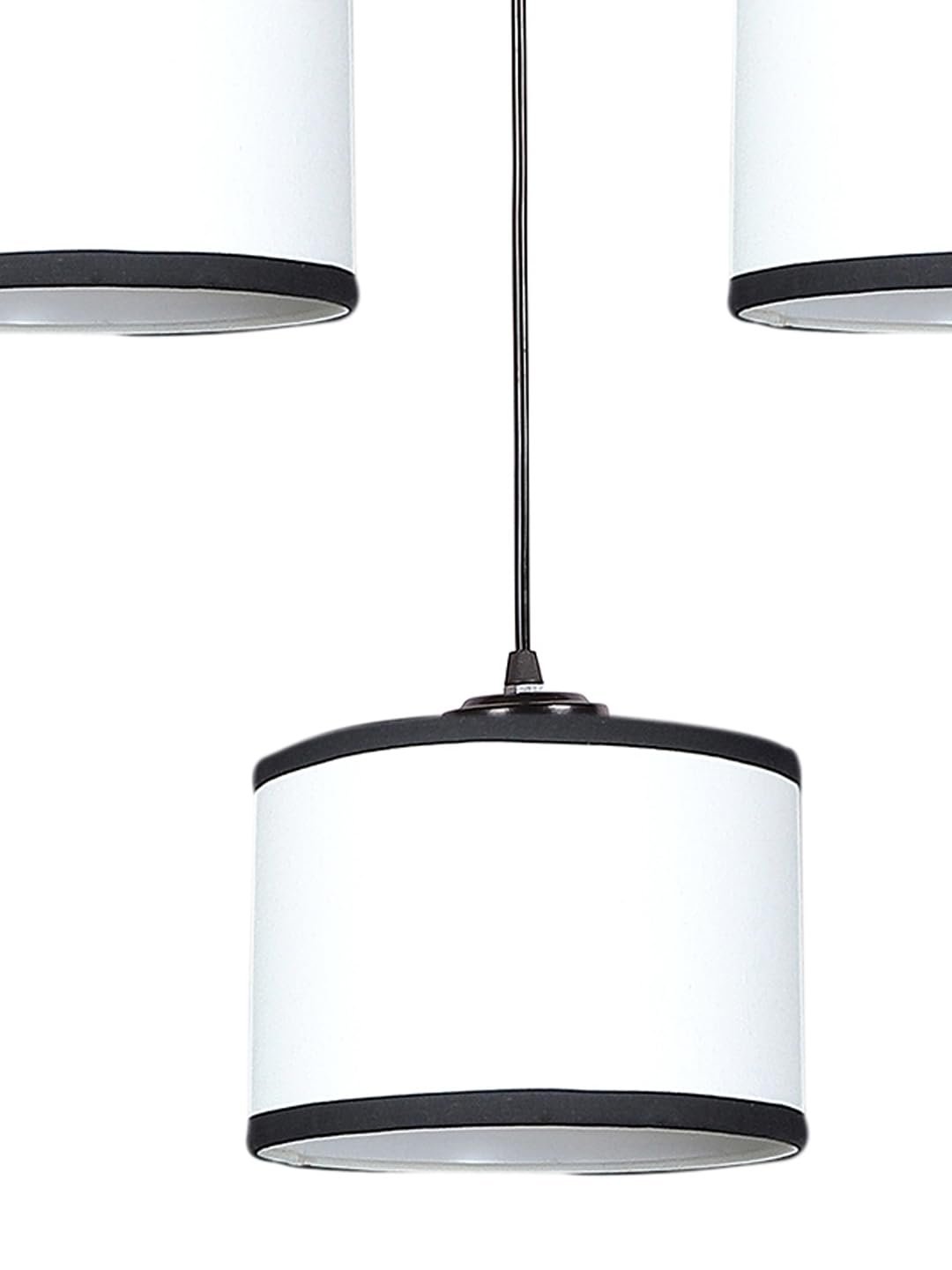Multicolor Cotton Round Drum Cluster Hanging Lamp (15X3.25X20) Inches