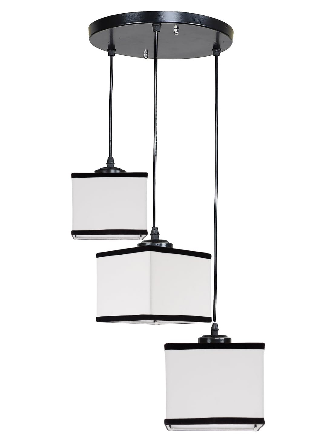 Multicolor Cotton Square Cluster Hanging Lamp (10x10x27) Inches