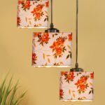 Multicolor Cotton Square Cluster Hanging Lamp (10x10x27) Inches-l