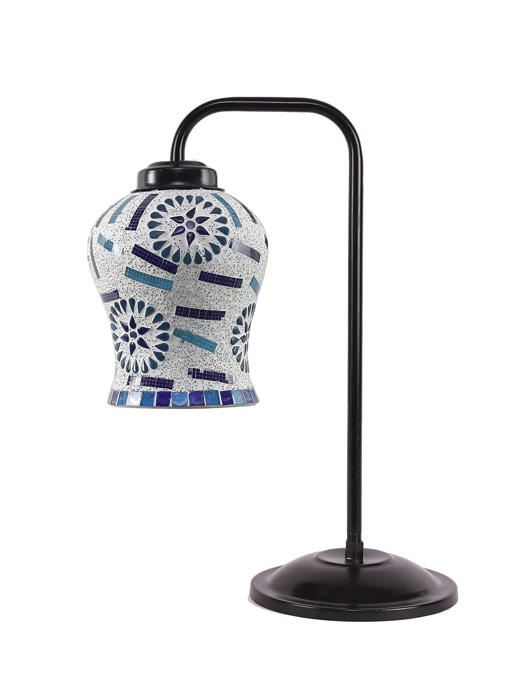 Multi Color Mosaic Glass Iron Table Lamp (GLASS02)