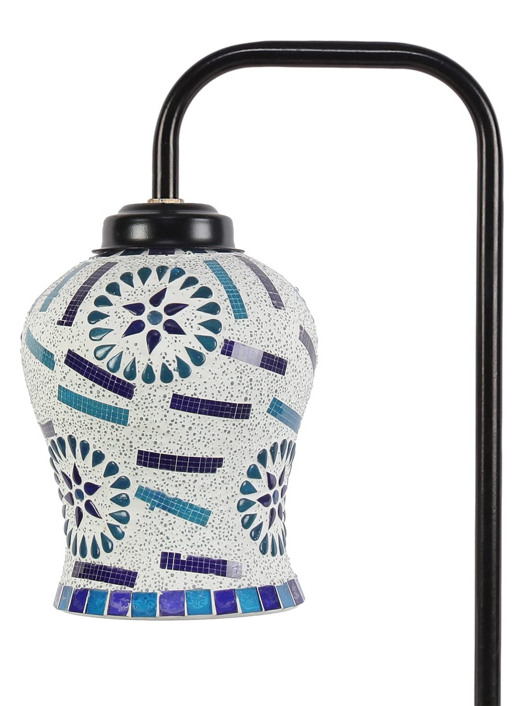 Multi Color Mosaic Glass Iron Table Lamp (GLASS02)