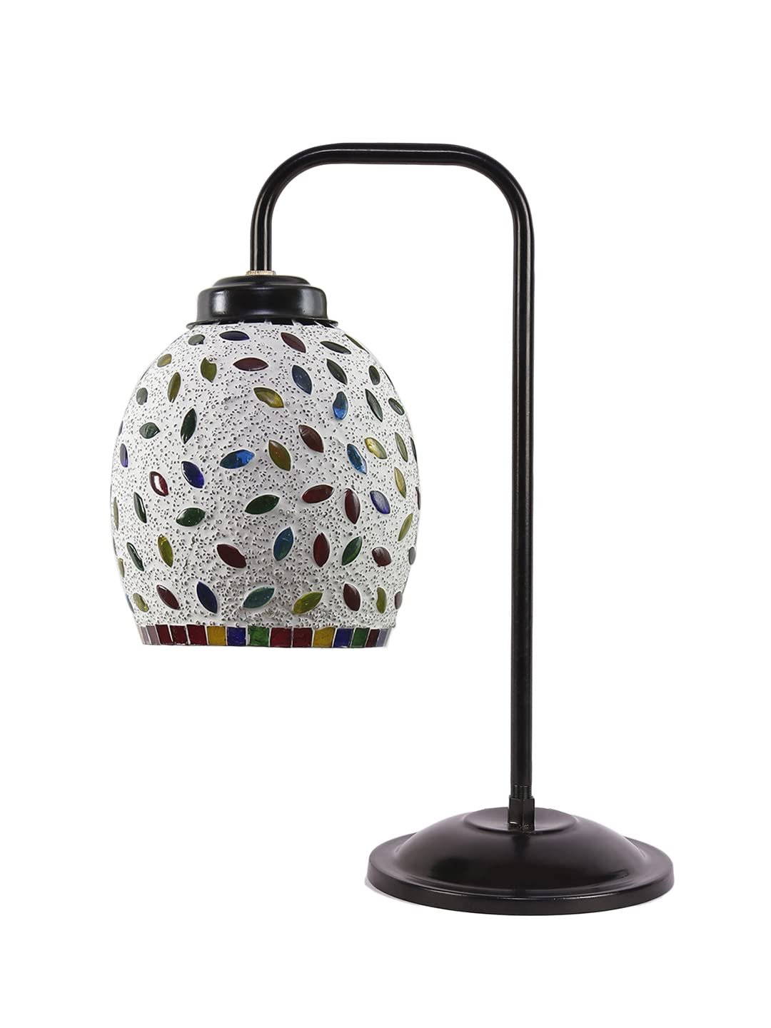Multi Color Mosaic Glass Iron Table Lamp (GLASS03)