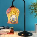 Multi Color Mosaic Glass Iron Table Lamp (GLASS)