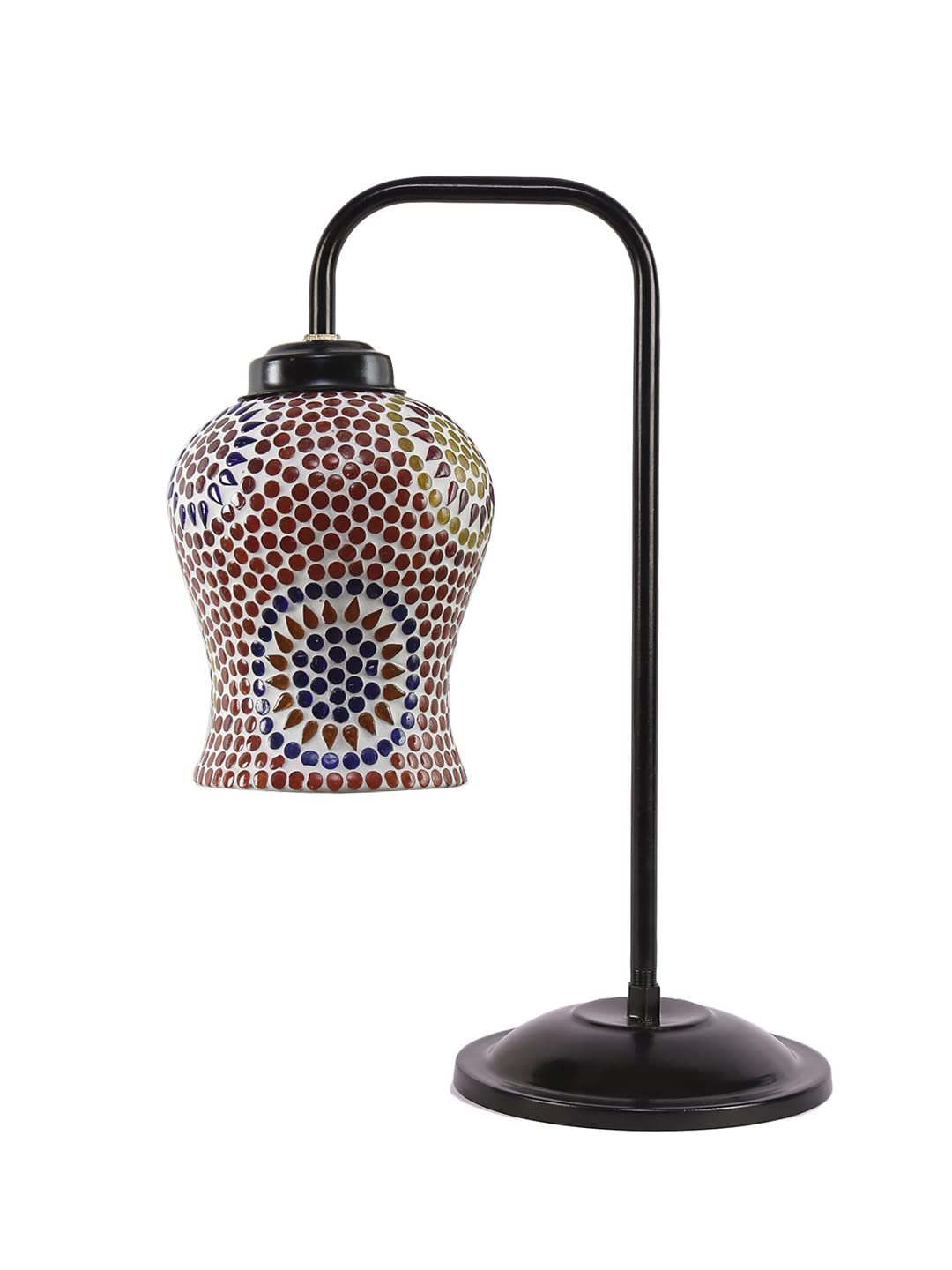 Multi Color Mosaic Glass Iron Table Lamp (GLASS)