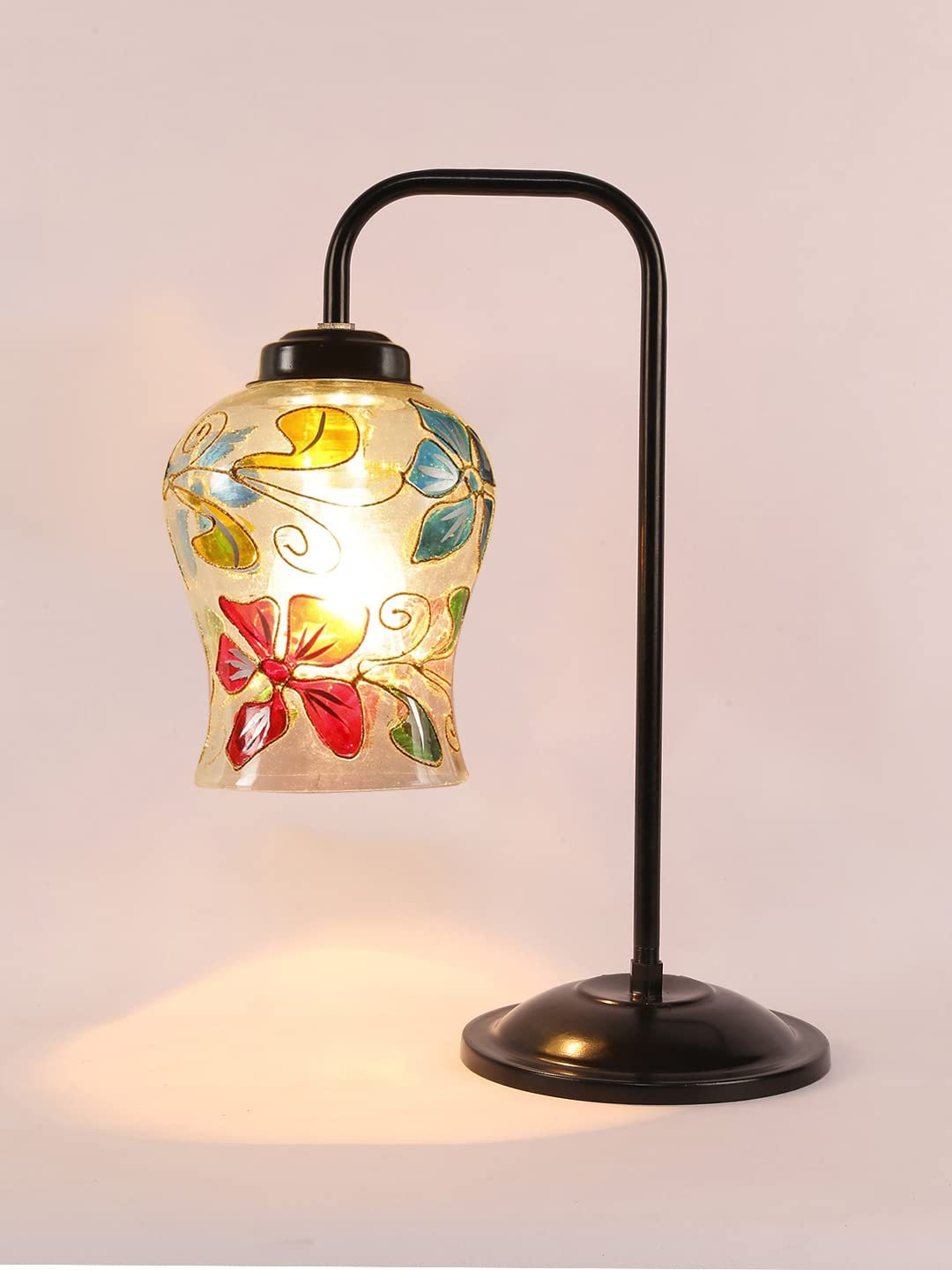 Multi Color Mosaic Glass Iron Table Lamp (Glass06)